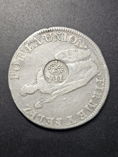 1834-7 Philippines 8 Reales Counterstamp On 1834 Peru 8 Reales