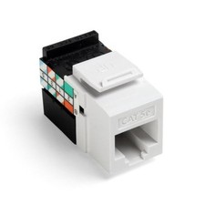 Leviton QuickPort Cat 5e Connector White Snap In Compatible with Wall Plates