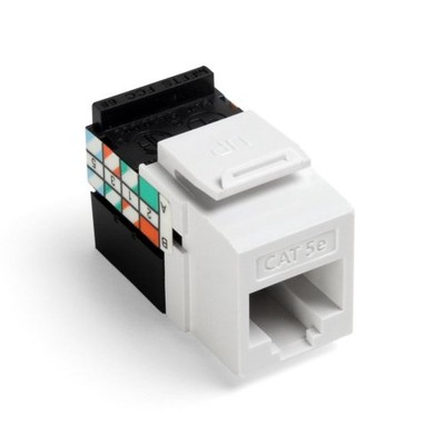 Leviton QuickPort Cat 5e Connector White Snap In Compatible with Wall Plates