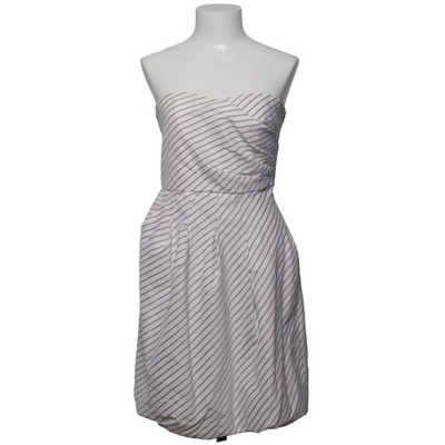 Zara Basic, Kleid, Größe: L, Weiß/Beige, Acetat/Elasthan, Streifen, Damen #h7J