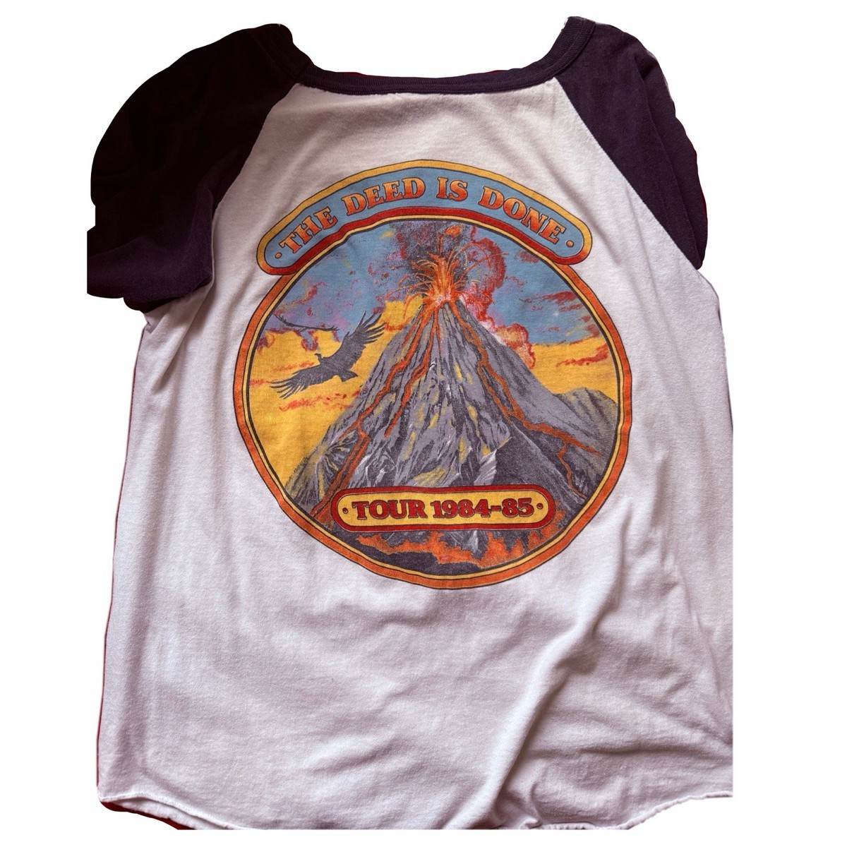 Molly Hatchet Deed Is Done Tour 1984-85 Vintage Double-Sided Raglan M View 2
