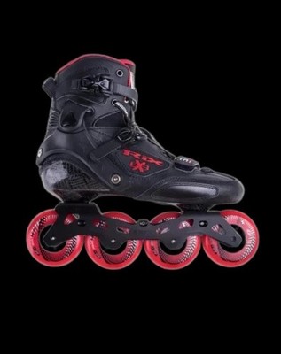Seba Trix 80 Pro Carbon Inline Skates + Hyper Concrete G+ - Schwarz/Rot (UK10)