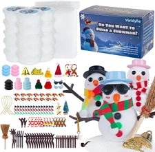 15 Pack Build a Snowman Kit, DIY Christmas Crafts for Kids & Adults, Christmas S