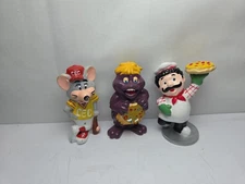 Vintage Chuck E Cheese Mr. Munch Chef Pasqually Figures 1994 Showbiz Pizza Time