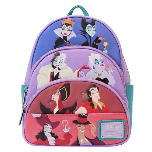 Loungefly Disney Villains Backpack Cruella Ursula Maleficent Hades Gaston NEW