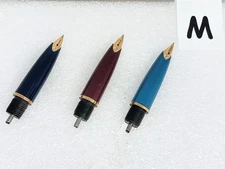 3x Sheaffer Triumph Gold Nib Units Medium M Imperial Conical USA Blue Burgundy