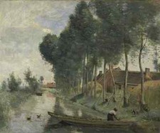 Jean Baptiste Camille Corot Landscape At Arleux Du Nord A4 Print
