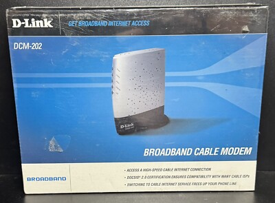 NEW Sealed D-Link Broadband Cable Modem Internet Access USB Ethernet DCM-202