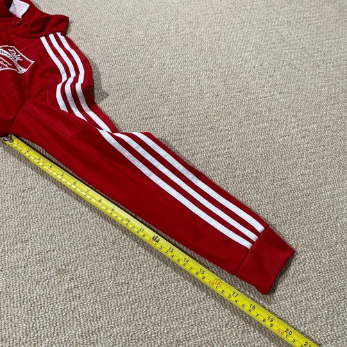 Adidas Tracksuit Top Boys 13-14 Years Large Red White German Football Jacket - Picture 7 of 11