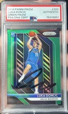 Luka Doncic Signed 2018-19 Panini Prizm Green #280 Autograph PSA/DNA RC