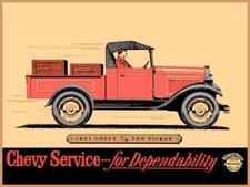 1931 Chevrolet 12 Ton Pickup Truck New Sign 24x30 Usa Steel Xl Size 7 Lbs