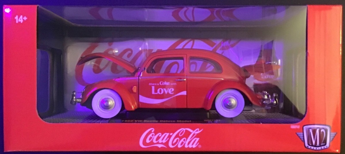 M2 Machines 1:24 Scale Coca Cola RED 1952 VW Volkswagen Beetle 1