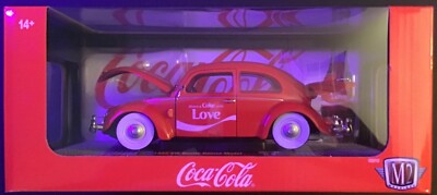M2 Machines 1:24 Scale Coca Cola RED 1952 VW Volkswagen Beetle 1