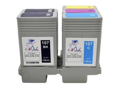5 InkOwl 130ml Compatible Cartridges for CANON PFI-107 iPF680 685 780 785