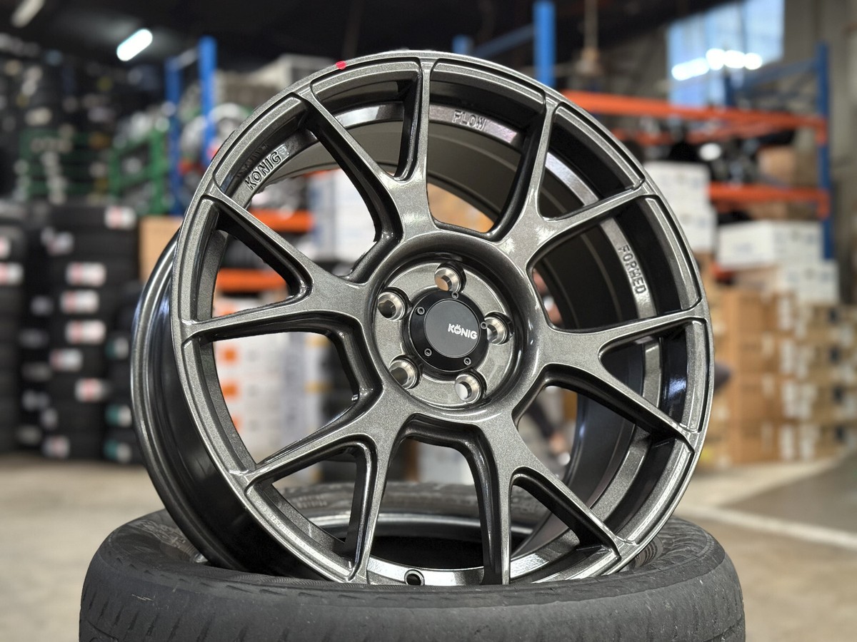 New 17x8 KONIG AMPLIFORM (4 Wheel) 5x100 Toyota GT86 GR86 Subaru