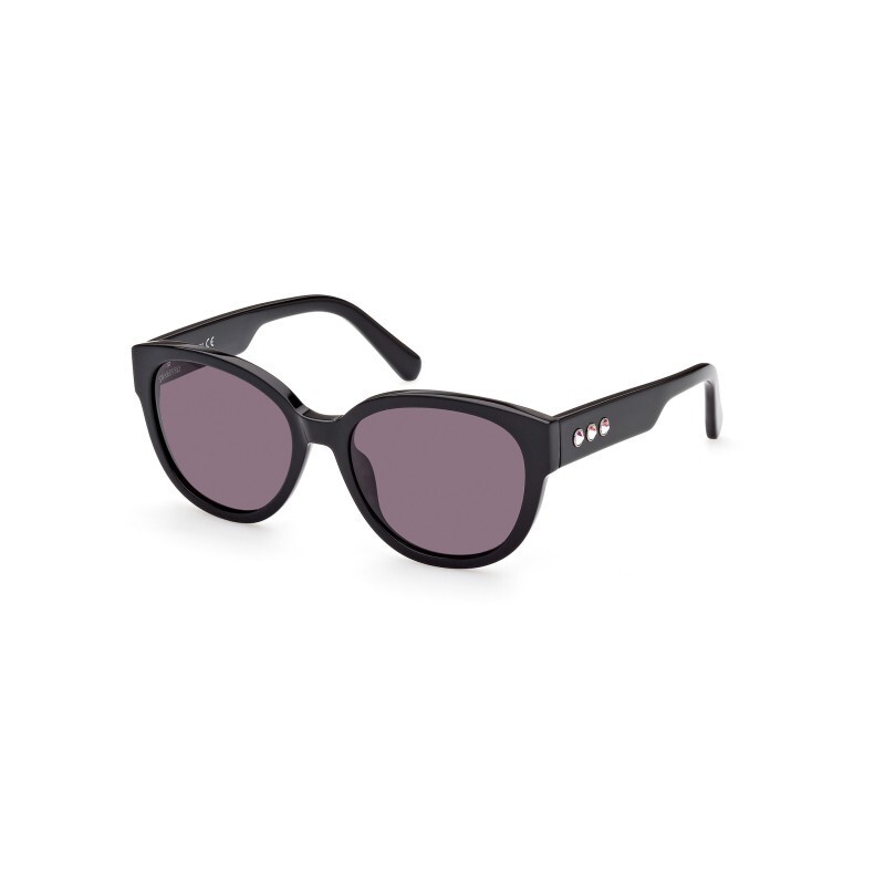 SWAROVSKI SK347 01A BLACK Round Plastic Sunglasses Frame 53  display picture 1