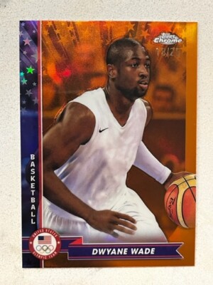 ドゥエインウェイド、ルーキーカード、トップス、CHROME DWYANE WADE 2024 Topps Chrome U.S. Olympic ORANGE Refractor # 18