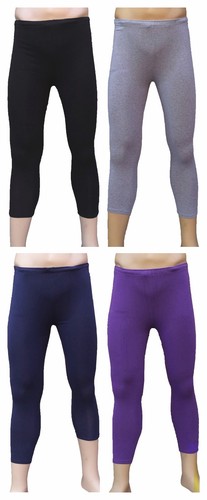 CHEX Cotton Lycra 3/4 Leggings Mens Training Jogging Train Fitness Yoga Work Out - Picture 2 of 4