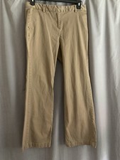 Land's End Women's Chino Bootcut Pants, SZ 10 Fit 2 slightly below waist Khaki