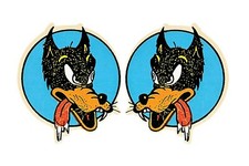 2-PACK JERRY GARCIA HOT ROD RAT FINK BIKER MOTORCYCLES TOOLS STICKERS