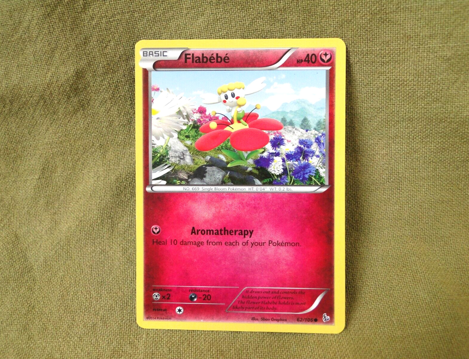 Pokemon Trading Card - Flashfire: Flabebe 62/106