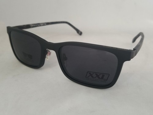 XXL Jetter eyeglasses Frame Gunmetal w/ Polarized Gray Clip on 56mm MEN - Picture 2 of 5