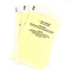 Sunshine Yellow Jewelry Polishing Cleaning Cloth | Gold Silver ++ | Large 3 Pack