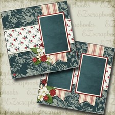 AMERICANA - 2 Premade Scrapbook Pages - EZ Layout 3820