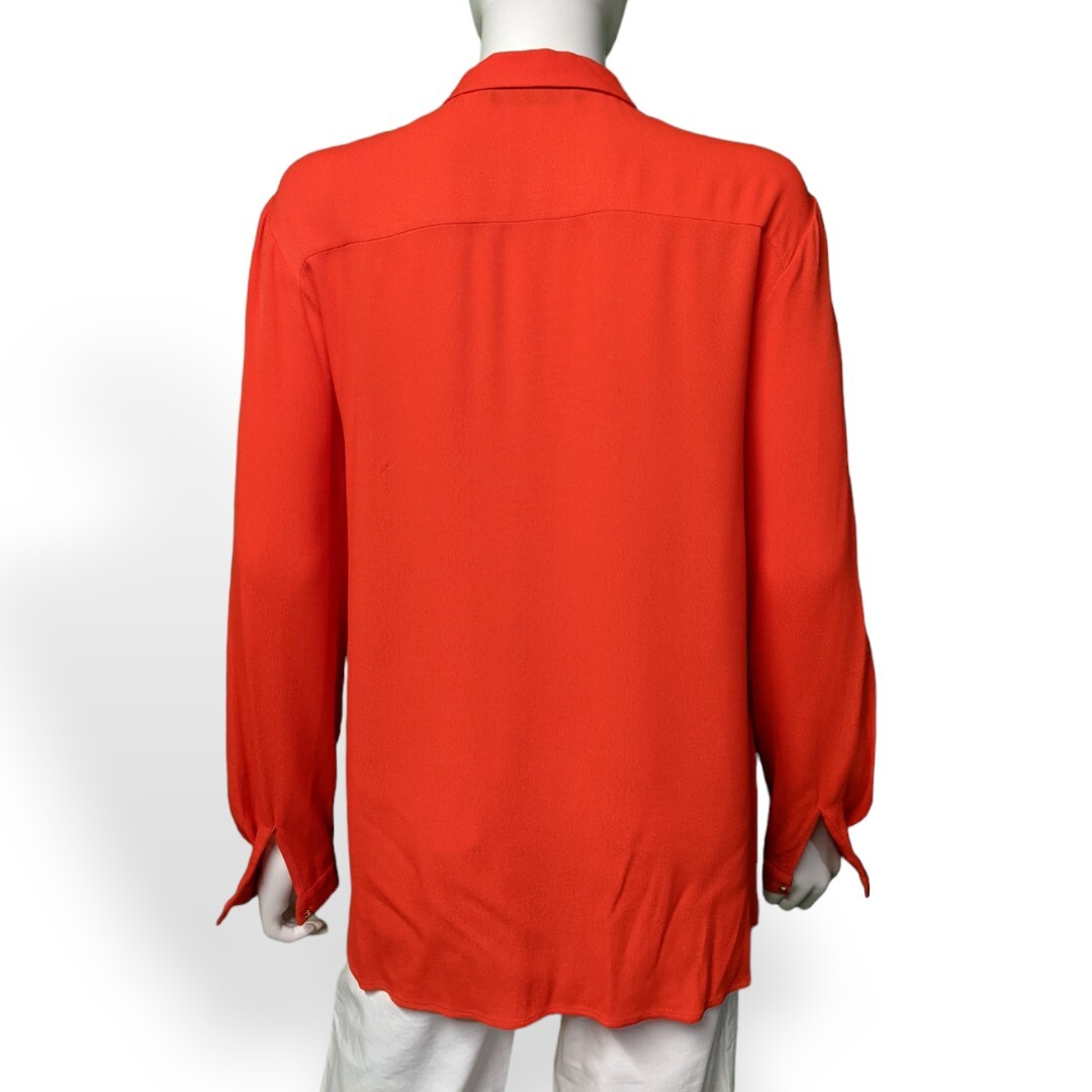 Zara Basic Collection Red Orange Long Sleeve Top,… - image 3