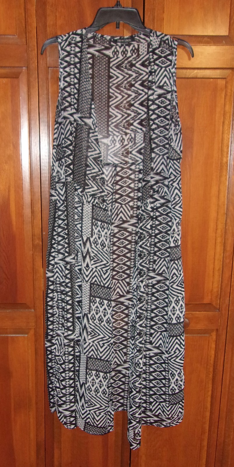 New Look Womens Summer Kimono Vest Long Sheer Sleeveless Swim Coverup