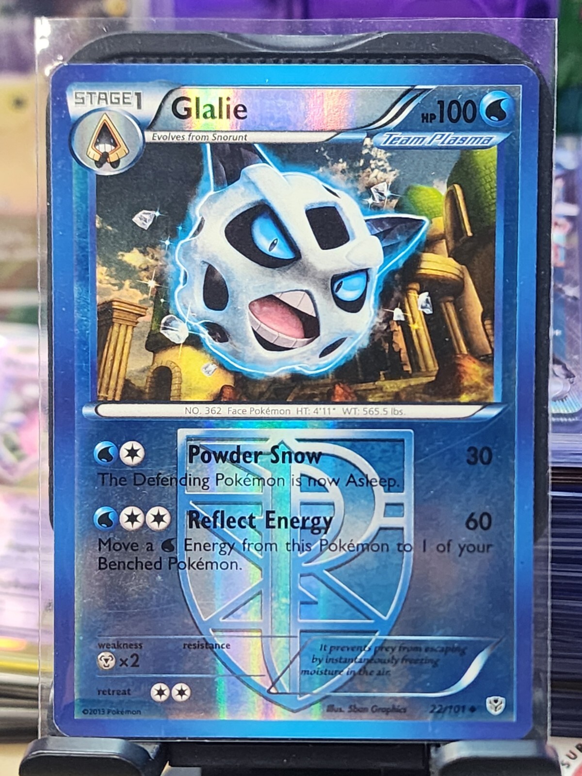 Pokemon Glalie 22/101 Plasma Blast LP Reverse Holo Uncommon Card