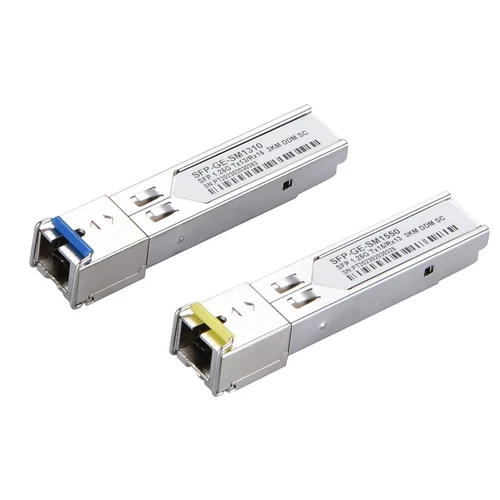 2Pcs SC Connector 3km 1.25GB/s SFP-BX03-D Tx1550nm/RX1310nm Transceiver Module F