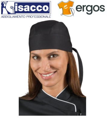 Isaac BANDANA Unisex schwarz Baumwollarbeit Krankenhaus Gastronomie