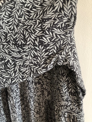 Joules Midaxi Tiered Dress Green Leaf Floral Pattern 3/4 Sleeve Uk 18 - Picture 4 of 14