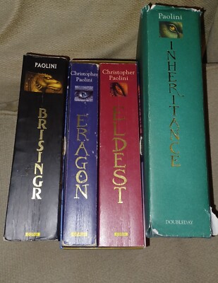 4 Christopher Paolini Inheritance Books 1 & 2 Boxed Set Eragon and Eldest