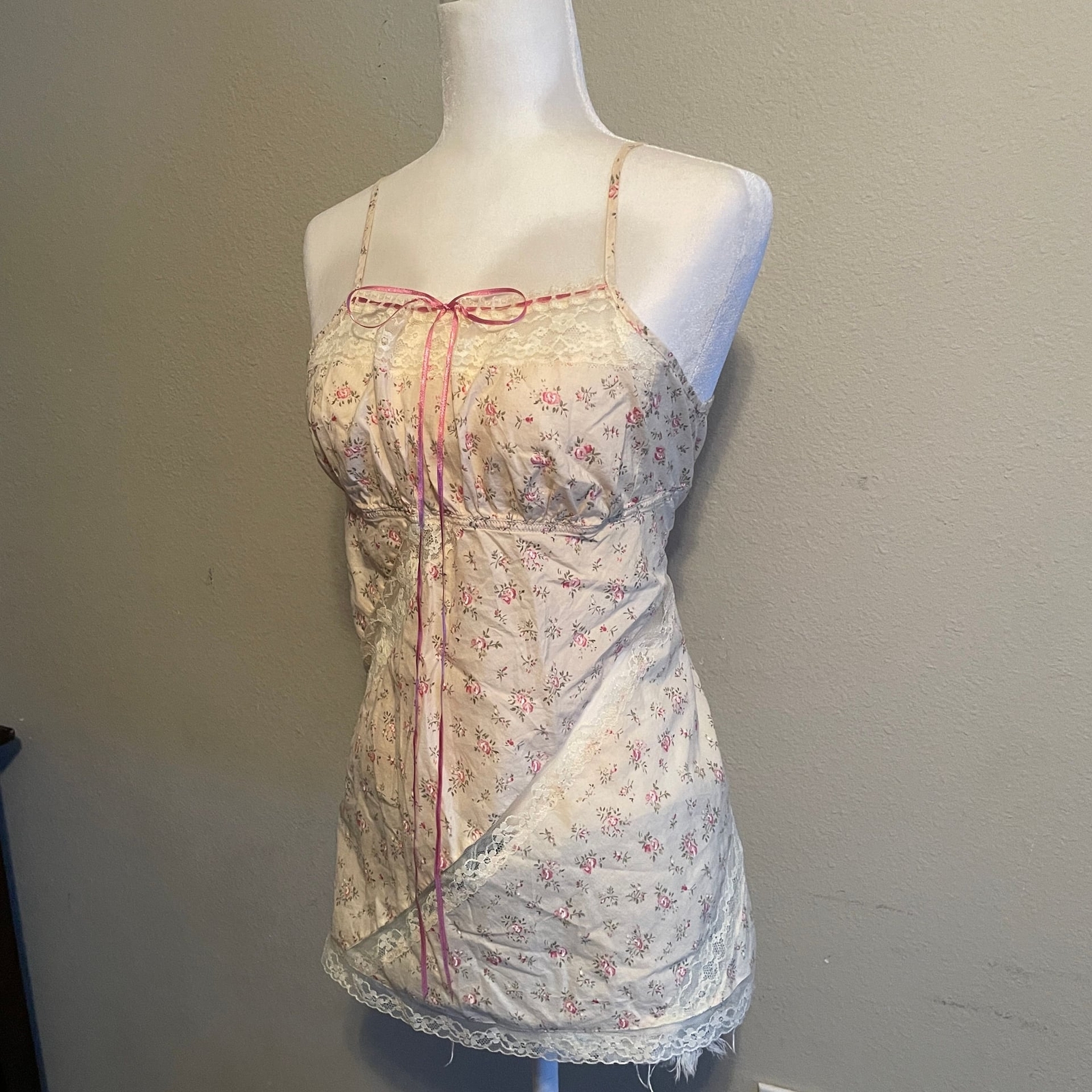 Vintage Victorias Secret floral print babydoll top
