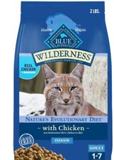 Blue Buffalo Wilderness Natural High-Protein, Grain-Free Dry Cat Food, 4lb