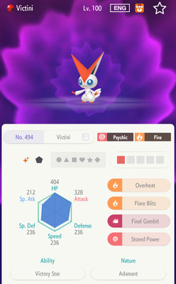 Shiny 6iv Victini Pokemon Home Legendary Ebay