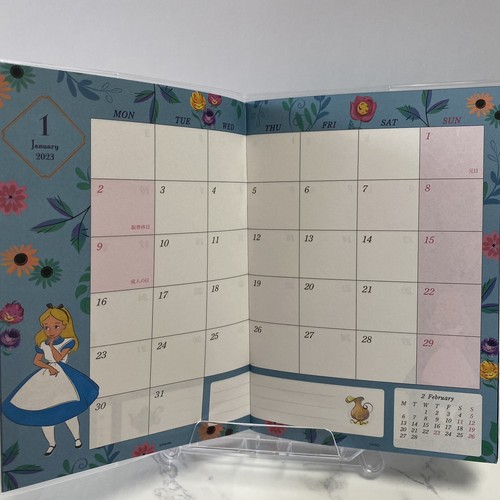 alice-in-wonderland-schedule-book-2023-note-b6-monthly-japanese-disney