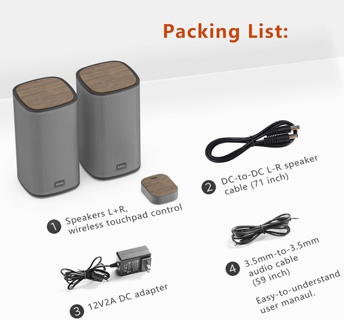 Compact Bluetooth Speakers with Steel Mesh & Touch Control - Perfect for Gaming - Picture 9 of 10
