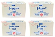 4 x Johnson Baby Soap Bar Soft Healthy Gentle Cleanses Safe Hypoallergenic 75 g.