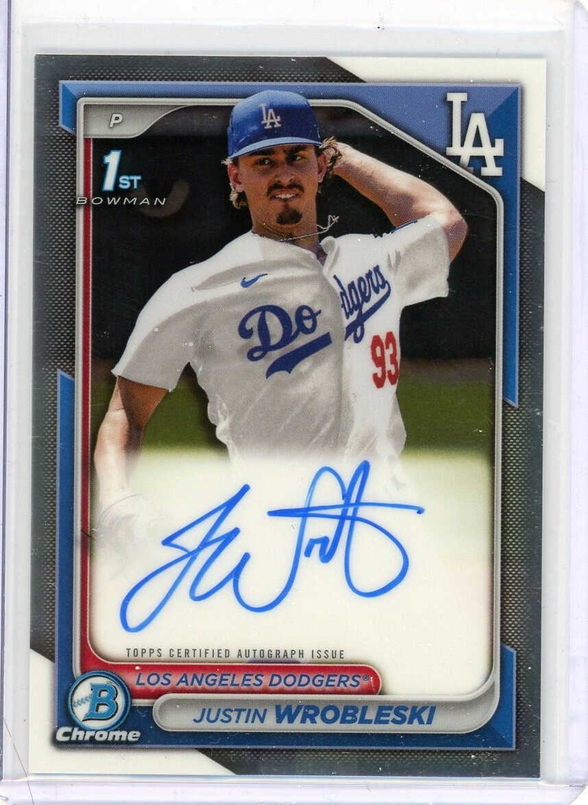 2024 Bowman Chrome - Prospect Autographs #CPA-JWR Justin Wrobleski (AU, RC)