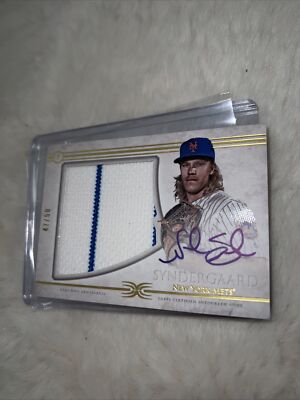 2017 Topps Definitive Noah Syndergaard Auto Patch On Card Angels Mets Beauty!