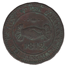1812 Birmingham Union Copper Company Penny Token WJD69 – British Conder Token