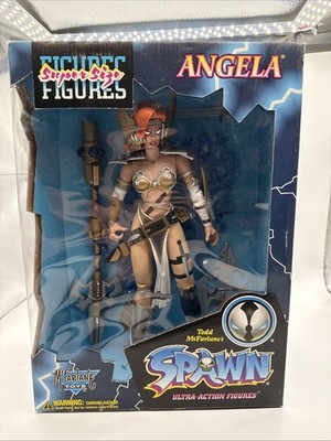NEW 1996 McFarlane Toys Spawn 12 Inch Super Size Figure ANGELA with Display Base