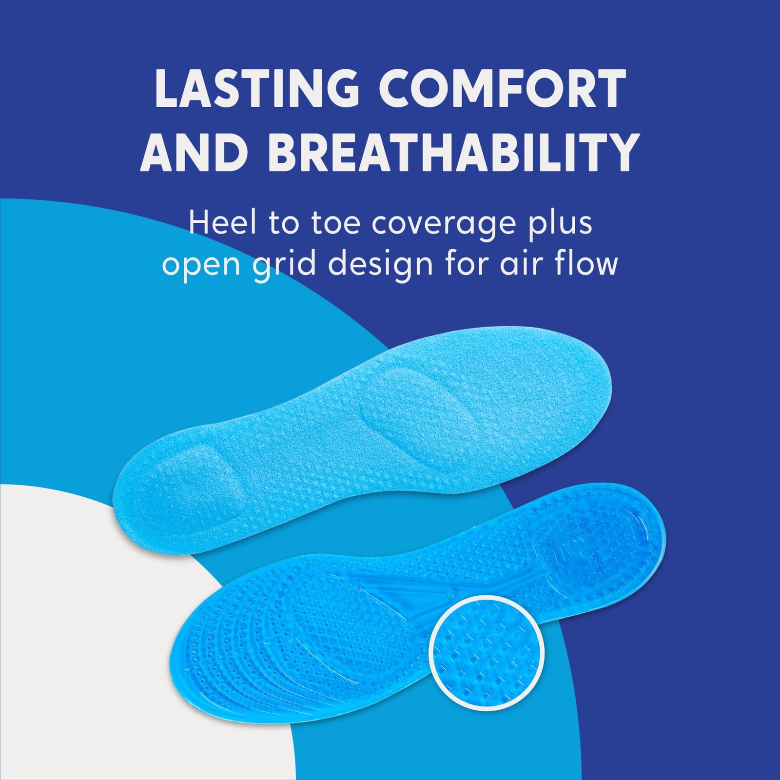 Sof Comfort Everyday Gel Women's Insole 2-Pack, Size 5-11, Trim-to-Fit