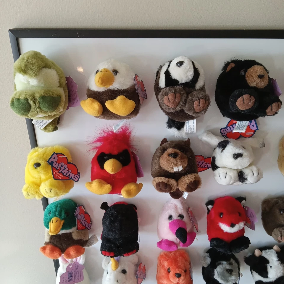 Лот из 49 коллекционных мягких магнитов для животных Puffkin (плюшевые магниты), от Swibco - Изображение 3 из 4