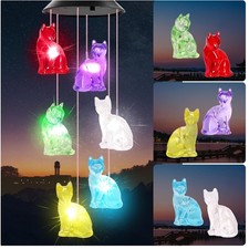 Cat Solar Wind Chime Gift for Girlfriend