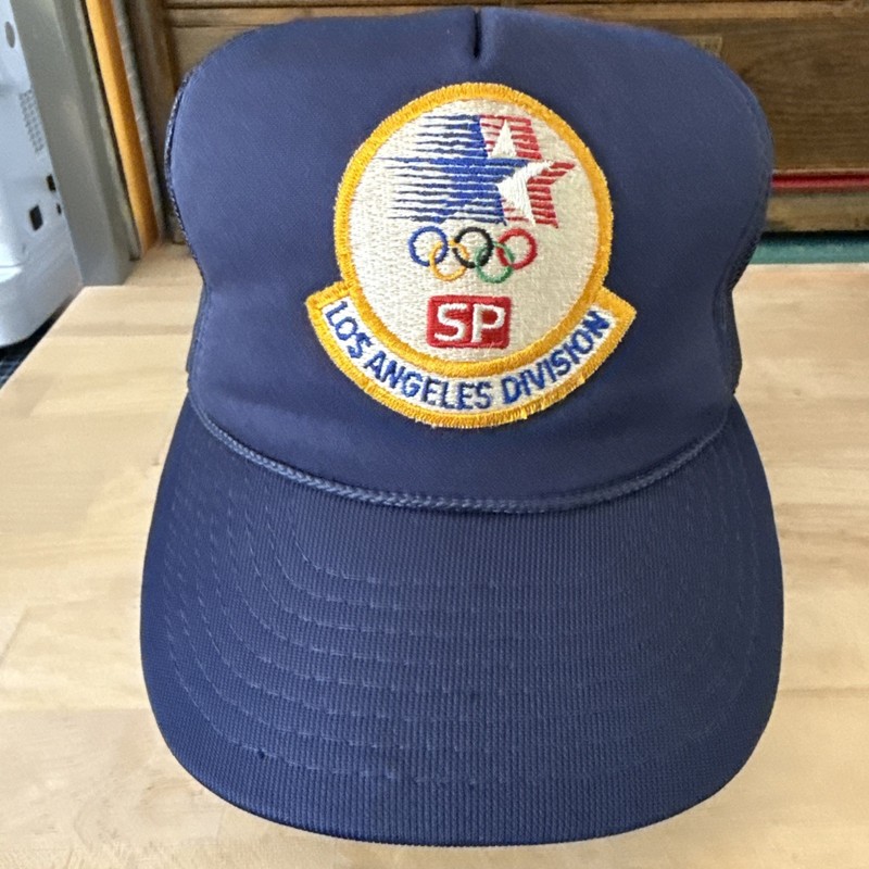 *SOUTHERN PACIFIC Railroad* 1984 vintage USA OLYMPICS official sponsors hat*NEW*