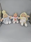 Vintage Cabbage Patch Doll Lot Of 3 80s Blonde Baby W/ Clothes